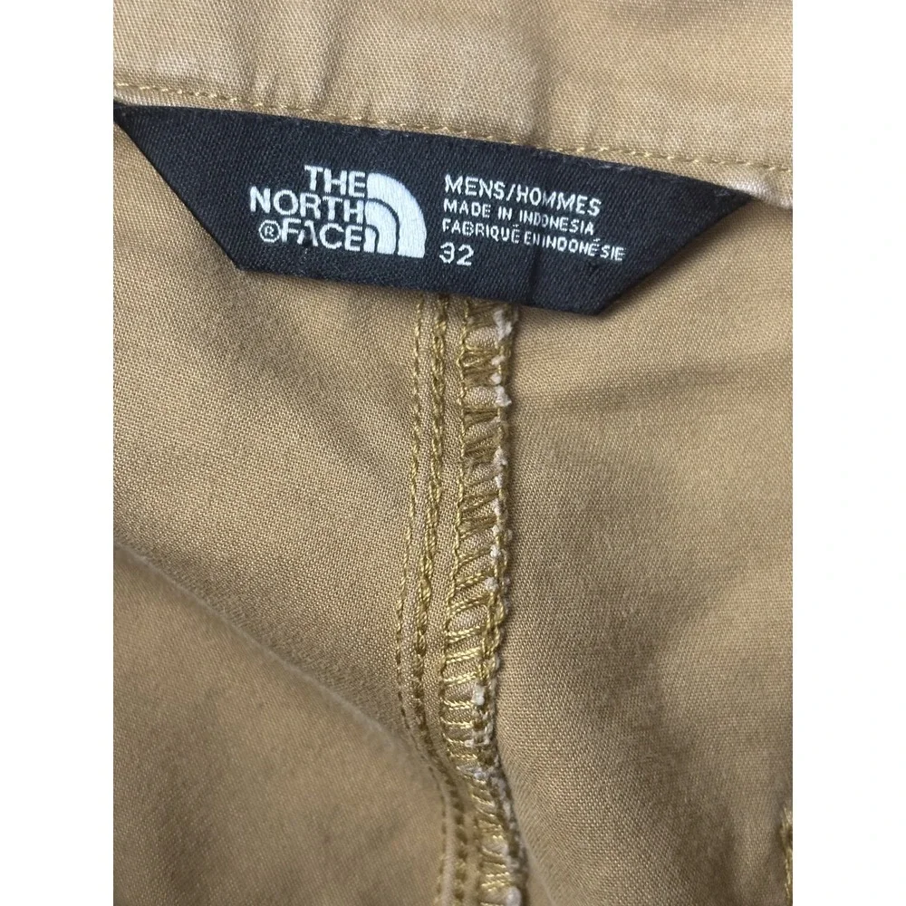 North Face Shorts Mens 32 Tan Khaki Outdoor Casual Cotton Blend Pockets Hiking
